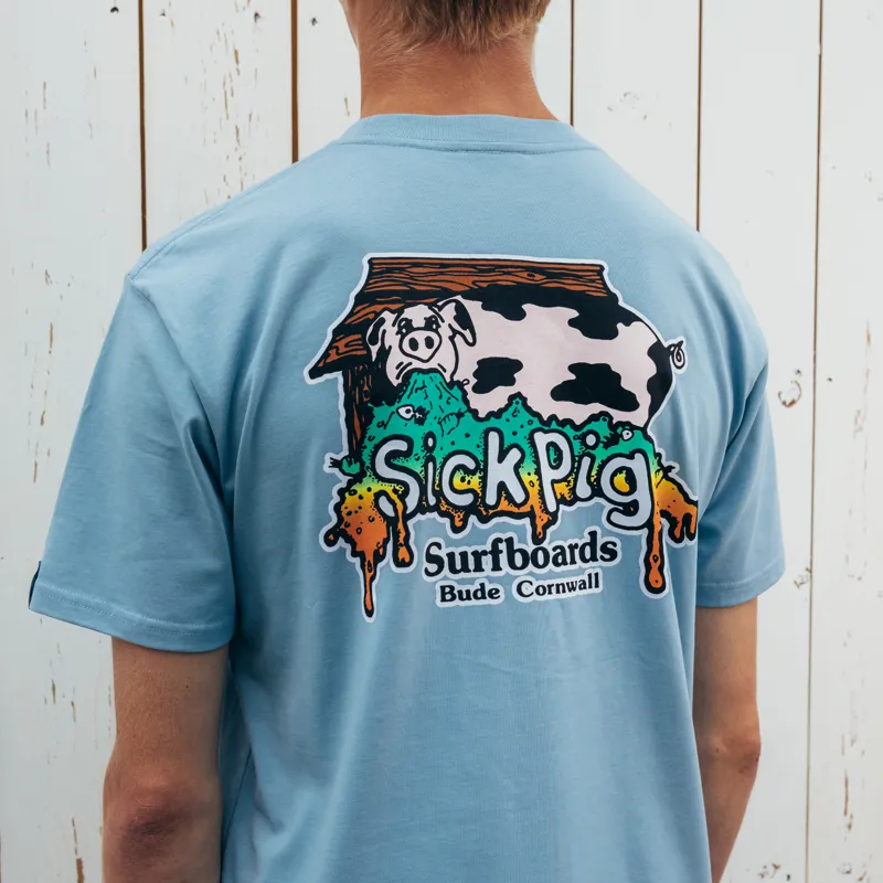 Sick Pig Original Tee Blue-4